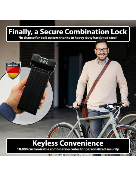 Candado Plegable KOHLBURG Florence 109 cm Alta Seguridad