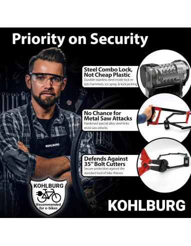 Candado Plegable KOHLBURG Florence 109 cm Alta Seguridad