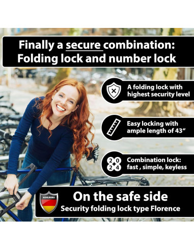 Candado Plegable KOHLBURG Florence 109 cm Alta Seguridad