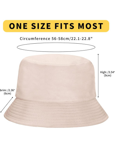 Sombrero de Cubo Unisex Rosoz Beige Plegable UV 50+