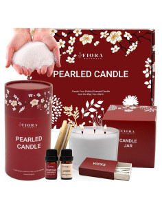 Kit de Fabricación de Velas Fiora Naturals - 30 Mechas, 510g Cera