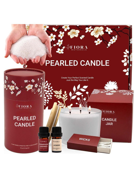 Kit de Fabricación de Velas Fiora Naturals - 30 Mechas, 510g Cera