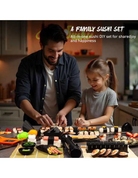 Kit de Hacer Sushi FUNGYAND 32 en 1 - Bazooka, Moldes y Más
