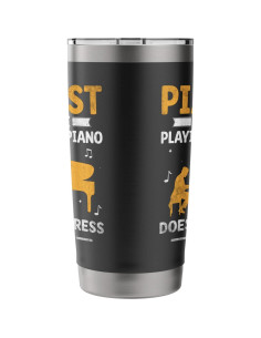 Vaso Térmico Acero Inoxidable 20 oz Negro Pianista 2