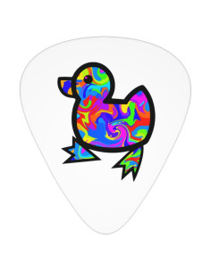 Puas de Guitarra Pato Psicodélico - Paquete de 12, 3 Grosor