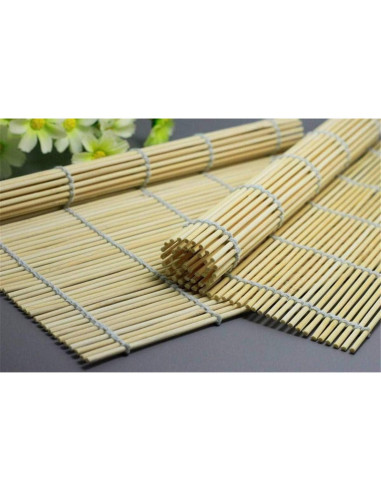 Juego de 2 Esteras de Bambú JapanBargain para Sushi 26.67 cm