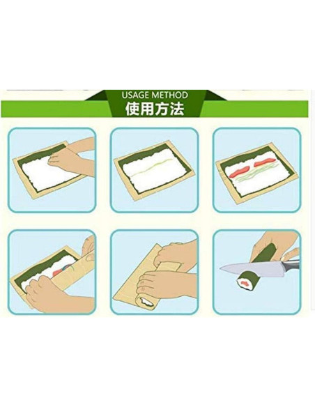 Juego de 2 Esteras de Bambú JapanBargain para Sushi 26.67 cm