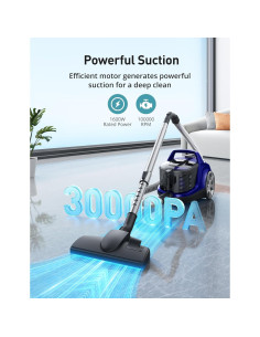 Aspiron Aspiradora de Cilindro 1600W HEPA 3.5L Blanco 2