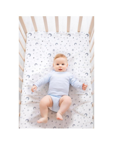 Conjunto de 4 Sábanas para Cuna FIGEPO Estrella y Luna