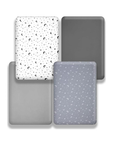 Conjunto de 4 Sábanas para Cuna FIGEPO Estrella y Luna