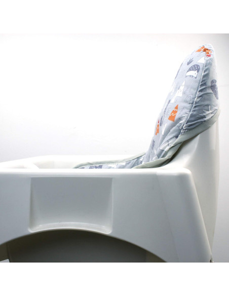 Cubierta Acolchada ZARPMA para Trona Antilop IKEA - Bosque Gris