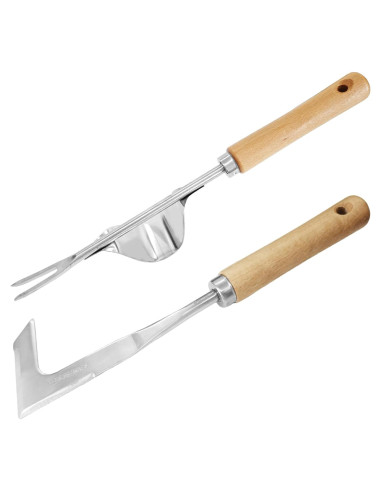 Juego de Herramientas de Jardín PDETVEO 2 Piezas Acero Inoxidable