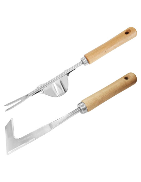 Juego de Herramientas de Jardín PDETVEO 2 Piezas Acero Inoxidable