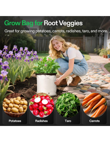 Bolsas de Cultivo VIVOSUN 50-Pack 7.57 L para Plantas