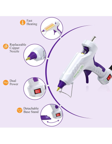 Pistola de Pegamento Caliente MONVICT 60/100W con 15 Barras