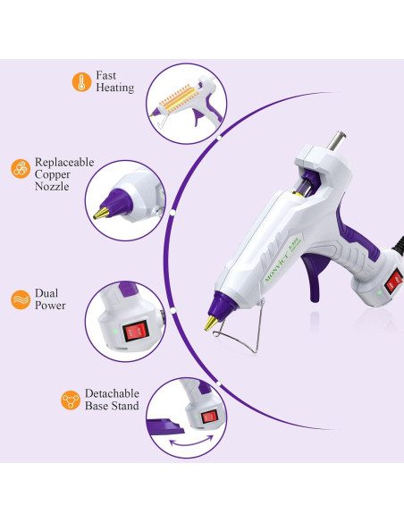 Pistola de Pegamento Caliente MONVICT 60/100W con 15 Barras