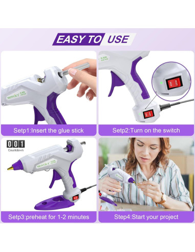 Pistola de Pegamento Caliente MONVICT 60/100W con 15 Barras