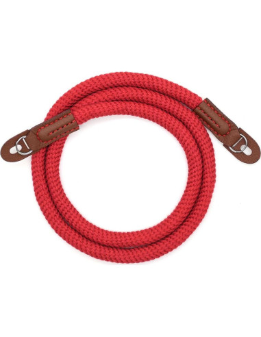 Correa de cámara de algodón suave 100cm Rojo para DSLR