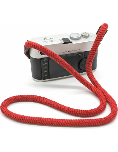 Correa de cámara de algodón suave 100cm Rojo para DSLR