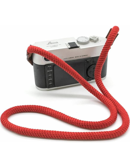 Correa de cámara de algodón suave 100cm Rojo para DSLR