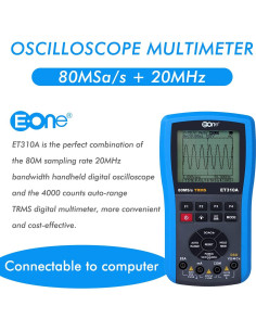 Osciloscopio Multímetro EONE ET310A USB 20MHz 80M Muestreo 2