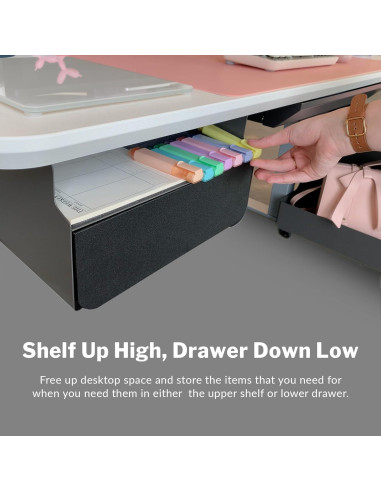 Organizador Bajo Escritorio Vari - Cajón y Estante 30.5x49cm