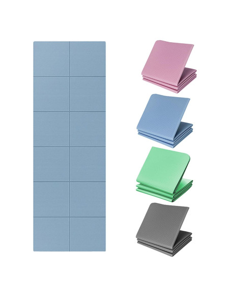 Esterilla de Yoga Plegable JUST DO Azul 183x61x0.6cm Antideslizante