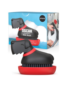 Cepillo para Platos OTOTO Oscar Rojo - 130g, Diseño Divertido
