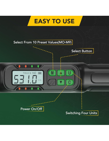 Llave de Torque Digital 3/8 LLAVETOR 2.98-59.96 Nm Precisa