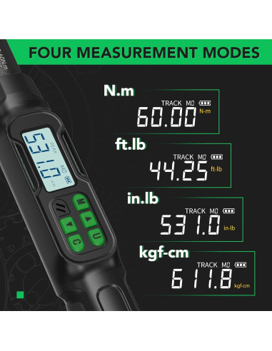Llave de Torque Digital 3/8 LLAVETOR 2.98-59.96 Nm Precisa
