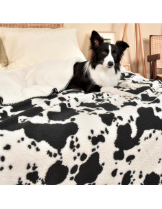 Manta Sherpa Reversible PHF King 274x228 cm Estampado Vaca 2