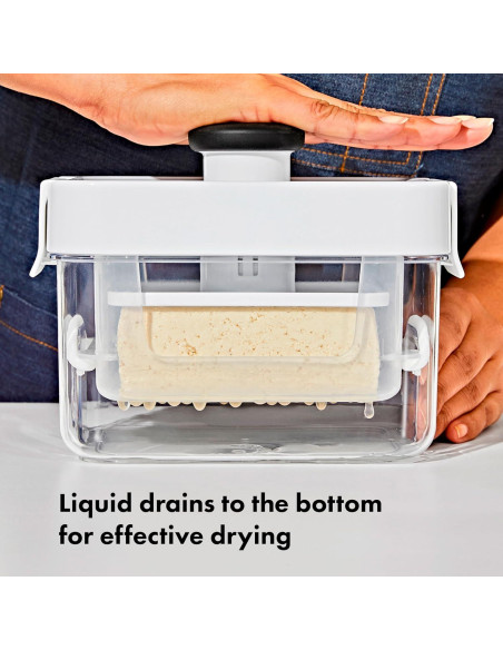 Prensa de Tofu OXO Good Grips - Plástico Blanco, 0.63 kg