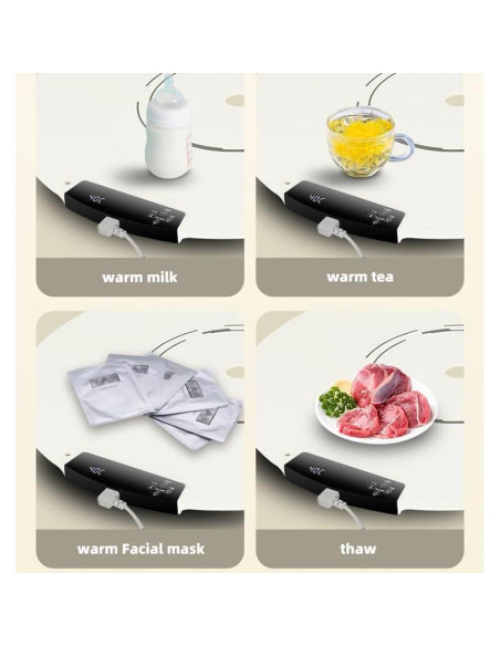 Bandeja Calentadora Eléctrica Quincry Redonda 65cm 9 Niveles