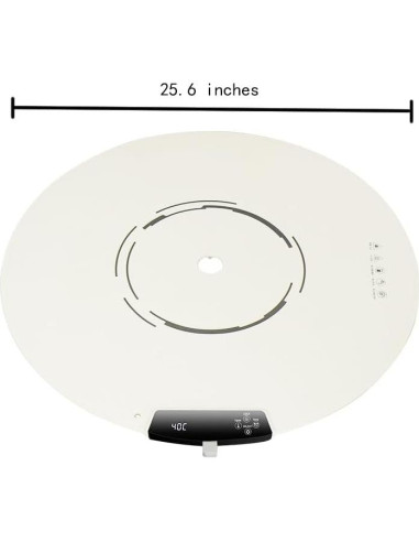 Bandeja Calentadora Eléctrica Quincry Redonda 65cm 9 Niveles