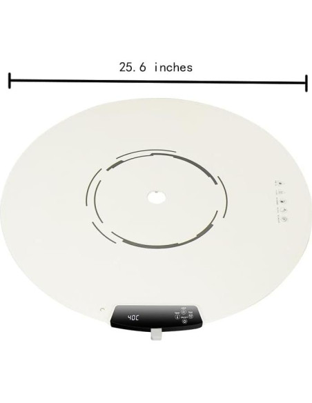 Bandeja Calentadora Eléctrica Quincry Redonda 65cm 9 Niveles
