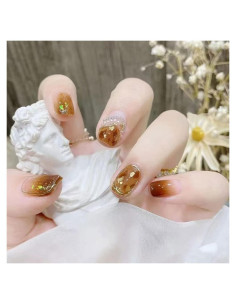 Uñas Postizas Cortas Cuadradas Magrace 24 pcs Diseño A-138