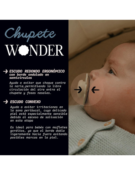 Chupete Suavinex Wonder Baby 0-6 Meses Tetina Silicona 2 Piezas