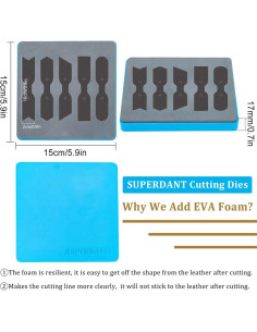 Cortadores de Troqueles de Cuero SUPERDANT 15x15cm 5 Estilos 2