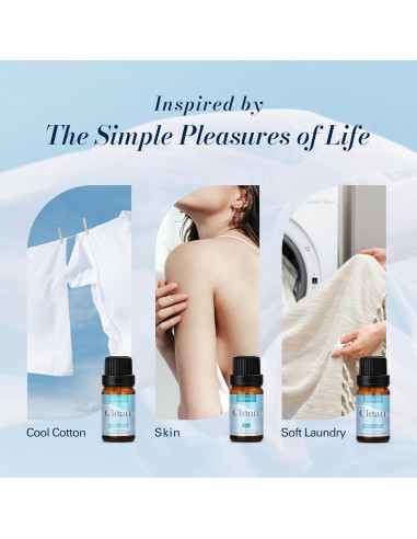 Set de Aceites Esenciales JCLOUD para Lavandería 6x10mL - Aroma Fresco