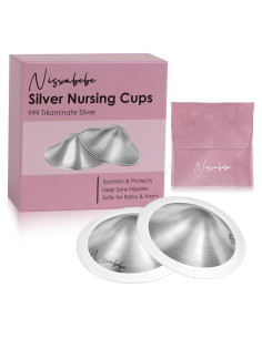 Copas de Lactancia Nisxabebe Plata Trilaminada XL con Silicona