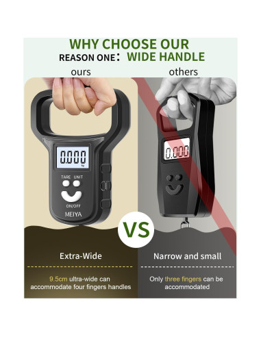 Balanza de Pesca MEIYA Digital 49.9 kg Pantalla LCD USB-C