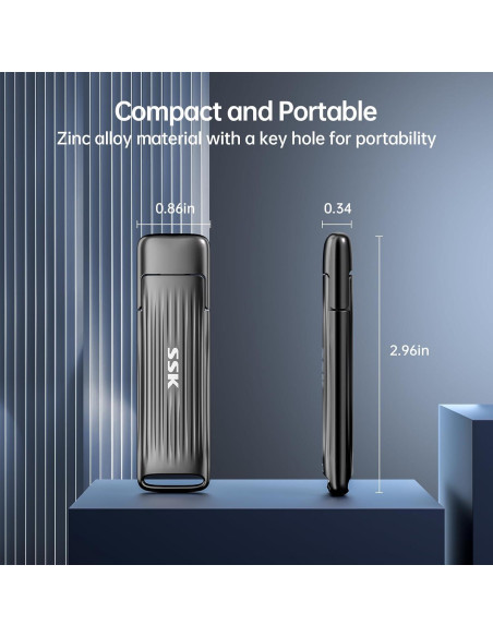 Disco Duro Externo SSD SSK 1TB USB C 2000MB/s Rápido