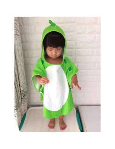 Bata de baño con capucha Kreomitxt dinosaurio 0-4 años