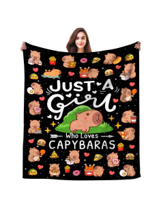 Manta de Franela INKRENS Capibara 127x102cm Suave y Ligera