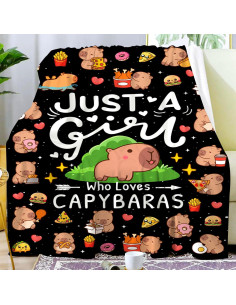 Manta de Franela INKRENS Capibara 127x102cm Suave y Ligera 2