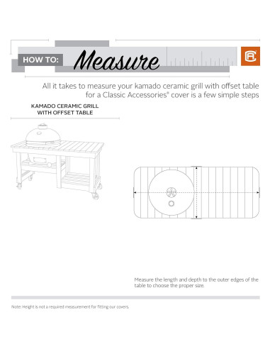Cubierta para parrilla de cerámica Classic Accessories 60" impermeable