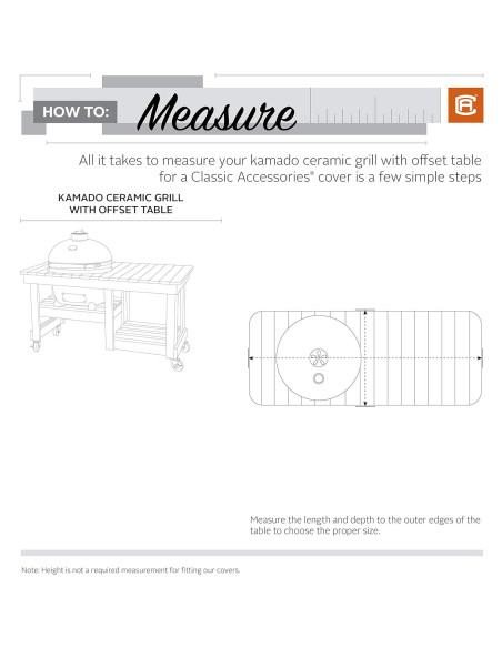 Cubierta para parrilla de cerámica Classic Accessories 60" impermeable