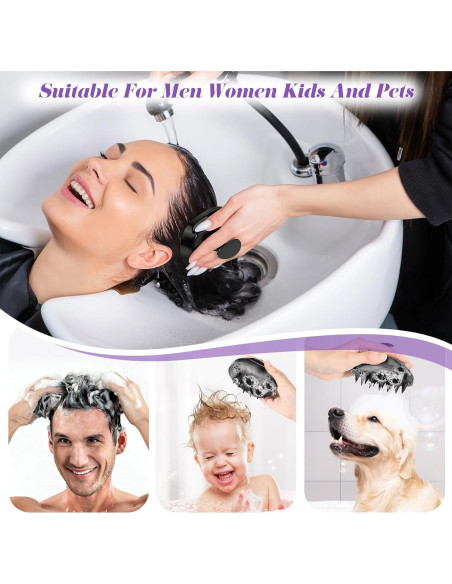 Cepillo Masajeador de Cuero Cabelludo Suroseate Negro - Suave y Eficaz