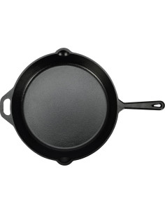 Sartén de Hierro Fundido Amazon Basics 38 cm A Prueba de Horno 2