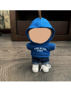 Conjunto de Ropa para Muñeca Labubu 17cm - Sudadera Azul y Jeans 2